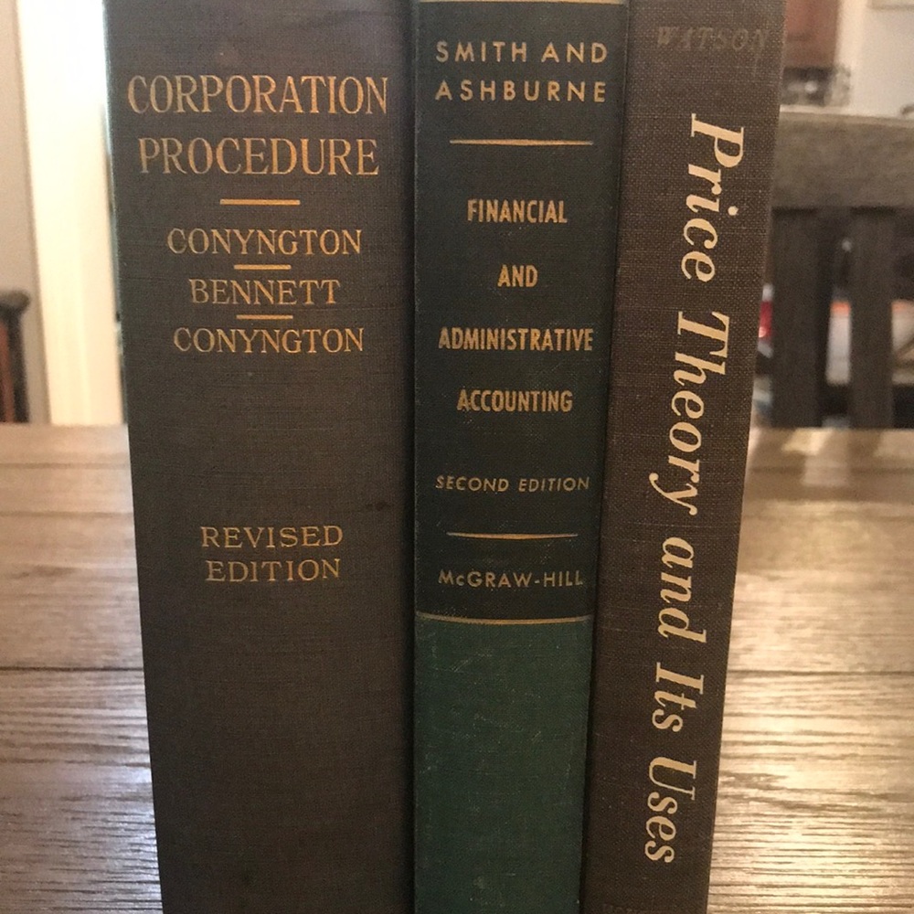 Vintage law accounting corporate management books Former USAF colonel owned